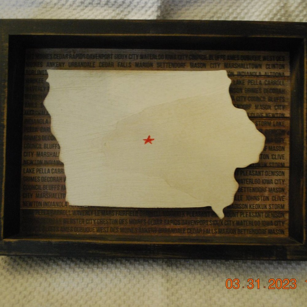 State of Iowa wall art